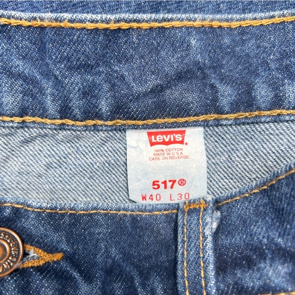 Vintage Levi's 517 Orange Tab Jeans 40 Streetwear Grunge Made In USA Workwear - Picture 8 of 10